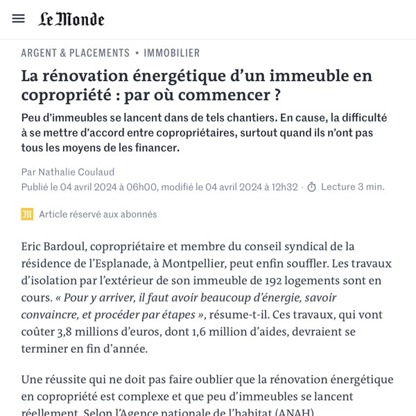 Aperçu de l’article du Monde