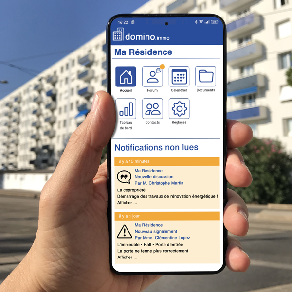 Application Domino sur smartphone